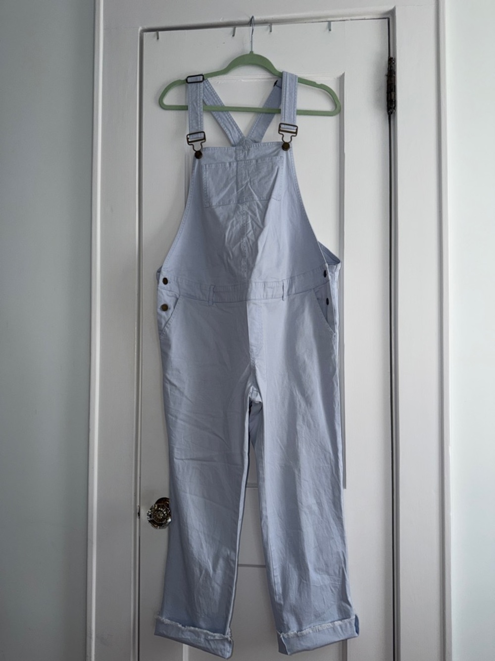 Hatch Light Blue Cotton Overalls Jumpsuit
